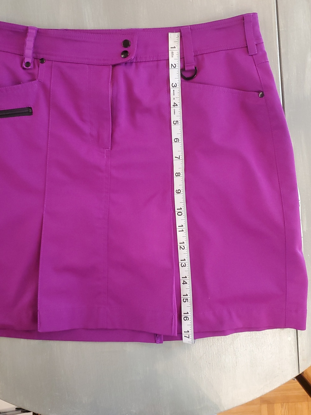 GG Blue Vibrant Pleated Purple Skirt Skort with Utility Details Size 6 - Picture 8 of 8
